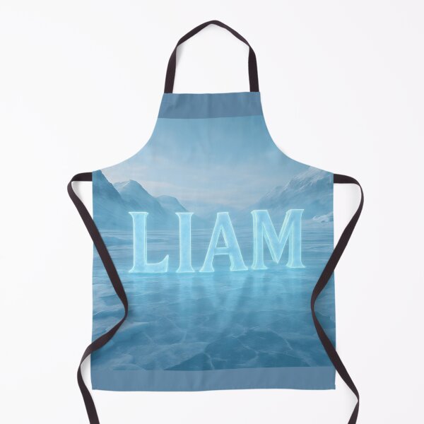 Item preview, LIAM Frozen Tundra Ice Design – Glacial Carved Name Typography designed and sold by VoidBloom Studio.