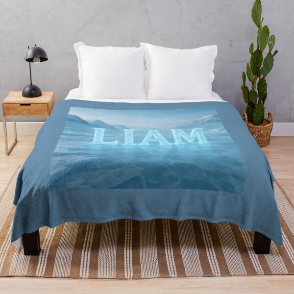 Item preview, LIAM Frozen Tundra Ice Design – Glacial Carved Name Typography designed and sold by VoidBloom Studio.