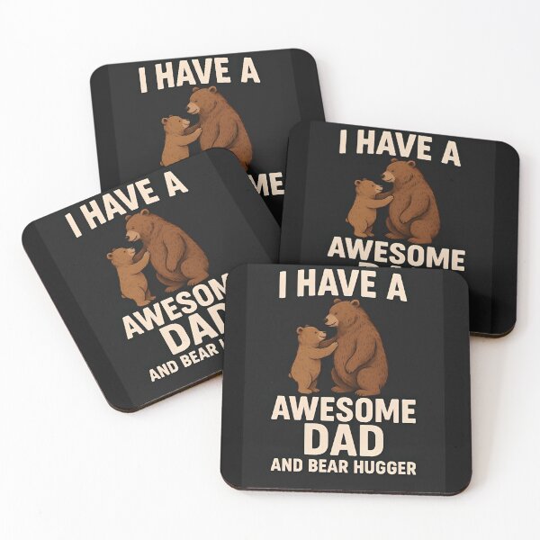 Item preview, Cute Bear Dad Hug Illustration Quote designed and sold by Amr Siam.