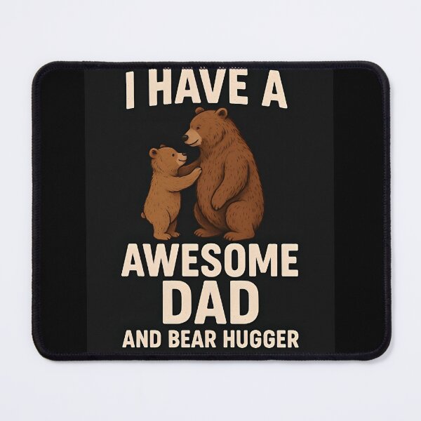 Item preview, Cute Bear Dad Hug Illustration Quote designed and sold by Amr Siam.