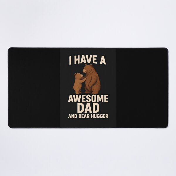 Item preview, Cute Bear Dad Hug Illustration Quote designed and sold by Amr Siam.