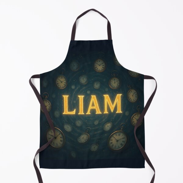 Item preview, LIAM Floating Clocks Design – Surreal Time Manipulation Name Art designed and sold by VoidBloom Studio.