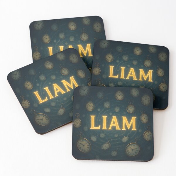 Item preview, LIAM Floating Clocks Design – Surreal Time Manipulation Name Art designed and sold by VoidBloom Studio.
