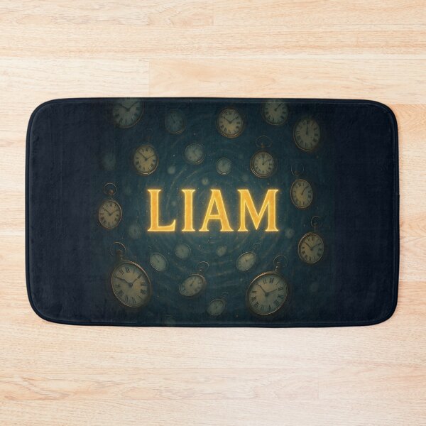Item preview, LIAM Floating Clocks Design – Surreal Time Manipulation Name Art designed and sold by VoidBloom Studio.