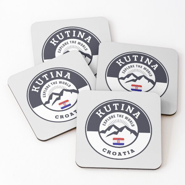 Item preview, Kutina Croatia Black and White Crest designed and sold by World Designs.