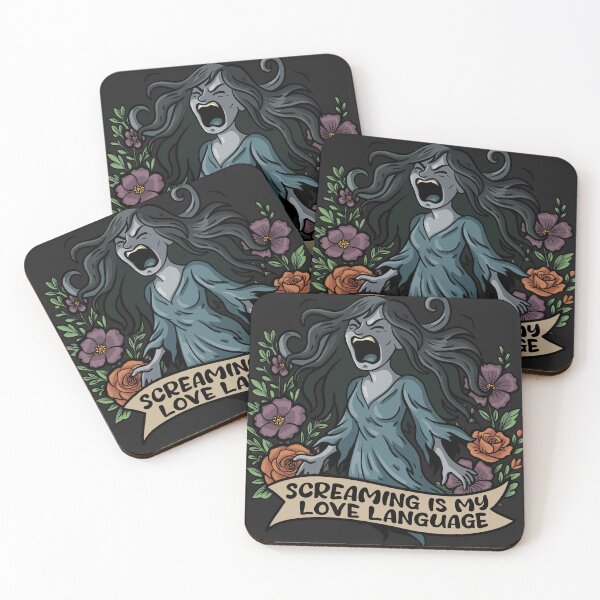 Item preview, Banshee “Screaming Is My Love Language” – Spooky Cute Emotional Chaos designed and sold by Feral-by-Elsie.