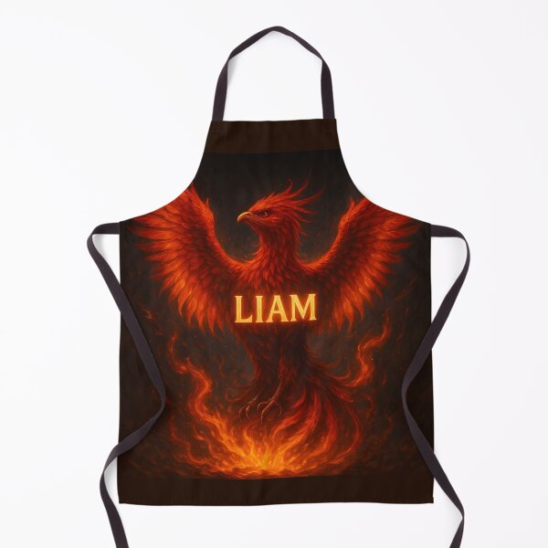 Item preview, LIAM Phoenix Tattoo – Rebirth Firebird Name Art Design designed and sold by VoidBloom Studio.