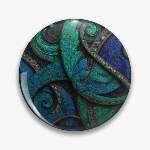 Item preview, New Zealand Māori Paua Pattern Koru Design 426 designed and sold by GrinGalore.