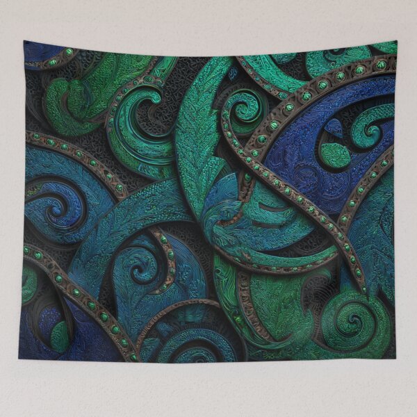 Item preview, New Zealand Māori Paua Pattern Koru Design 426 designed and sold by GrinGalore.