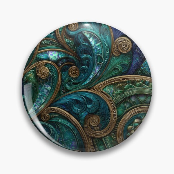 Item preview, New Zealand Māori Paua Pattern Koru Design 427 designed and sold by GrinGalore.