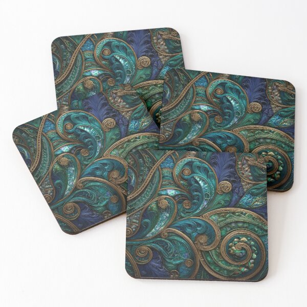 Item preview, New Zealand Māori Paua Pattern Koru Design 427 designed and sold by GrinGalore.