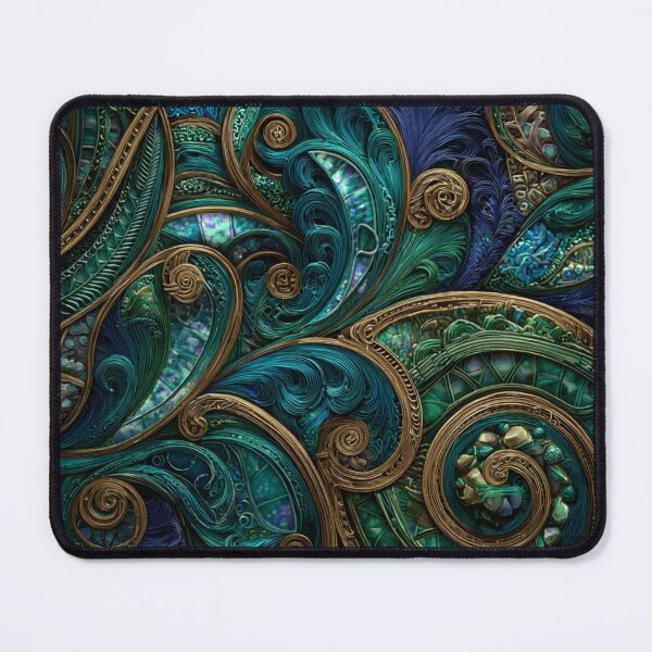 Item preview, New Zealand Māori Paua Pattern Koru Design 427 designed and sold by GrinGalore.