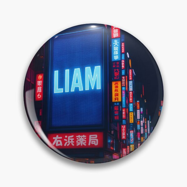 Item preview, LIAM Tokyo Billboard – Neon Jungle Cityscape Name Art designed and sold by VoidBloom Studio.