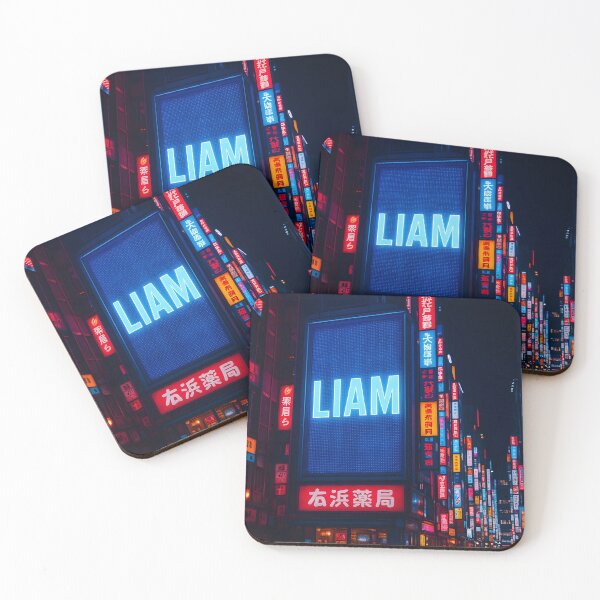 Item preview, LIAM Tokyo Billboard – Neon Jungle Cityscape Name Art designed and sold by VoidBloom Studio.