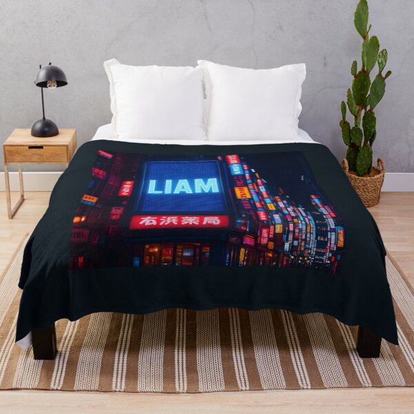 Item preview, LIAM Tokyo Billboard – Neon Jungle Cityscape Name Art designed and sold by VoidBloom Studio.