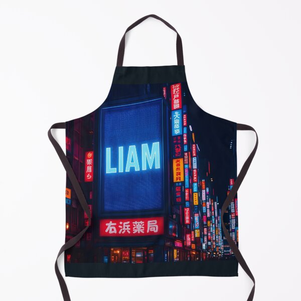 Item preview, LIAM Tokyo Billboard – Neon Jungle Cityscape Name Art designed and sold by VoidBloom Studio.