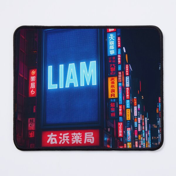 Item preview, LIAM Tokyo Billboard – Neon Jungle Cityscape Name Art designed and sold by VoidBloom Studio.