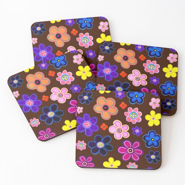 Item preview, Chocolate Flowers Bright Floral Design designed and sold by kel72.