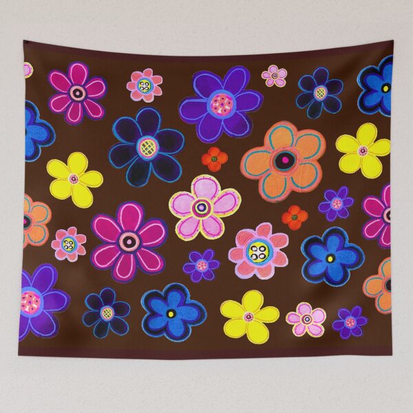 Item preview, Chocolate Flowers Bright Floral Design designed and sold by kel72.