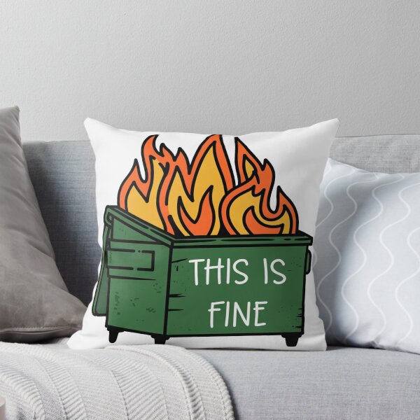 Item preview, Dumpster Fire Meme – This Is Fine Edition designed and sold by MonkiFlipp.