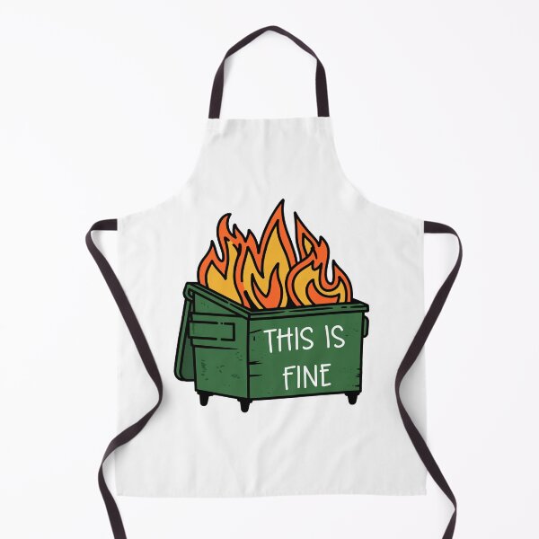 Item preview, Dumpster Fire Meme – This Is Fine Edition designed and sold by MonkiFlipp.