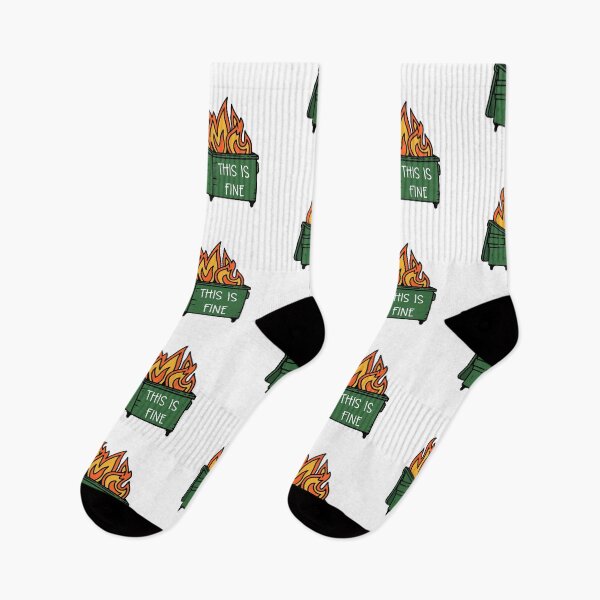 Item preview, Dumpster Fire Meme – This Is Fine Edition designed and sold by MonkiFlipp.