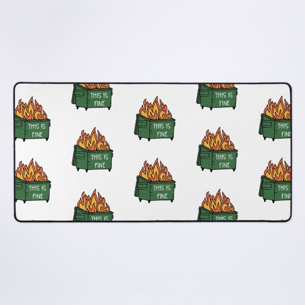 Item preview, Dumpster Fire Meme – This Is Fine Edition designed and sold by MonkiFlipp.