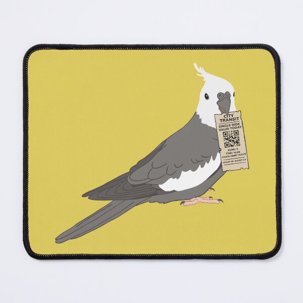 Item preview, Whiteface Cockatiel Destroys Ticket – Bird with Attitude designed and sold by Birbosaurus.