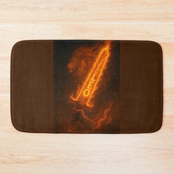 Item preview, LEO Flaming Sword of the Lion – Fiery Blade Zodiac Power Art designed and sold by VoidBloom Studio.
