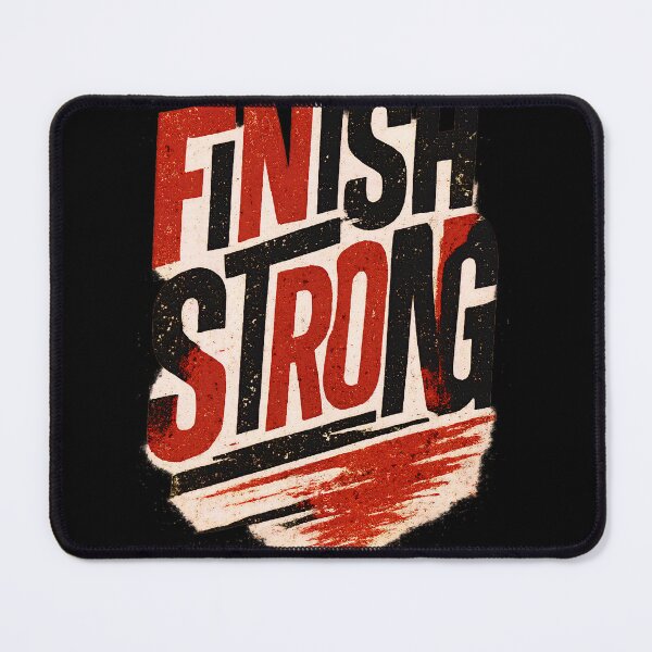 Item preview, FINISH STRONG – Racing Typography Vibe designed and sold by PosterFuel.