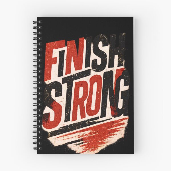 Item preview, FINISH STRONG – Racing Typography Vibe designed and sold by PosterFuel.