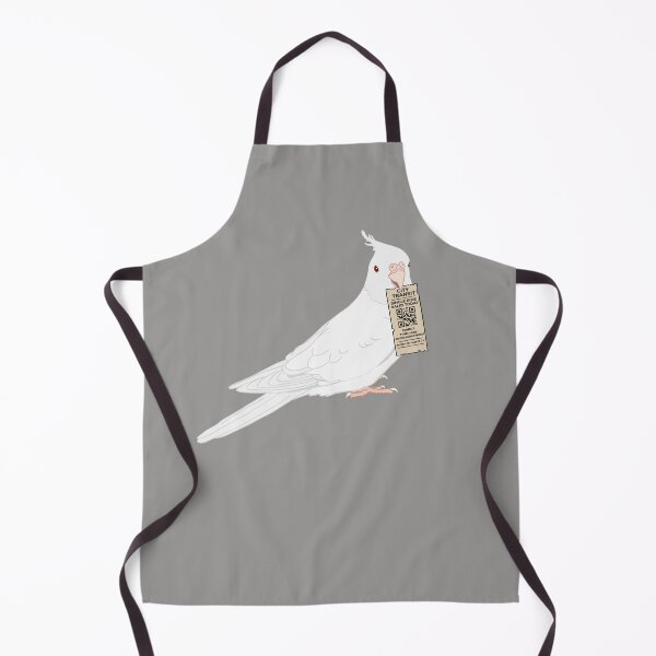 Item preview, Albino Cockatiel Ticket Trouble – Cute Funny Bird Art designed and sold by Birbosaurus.