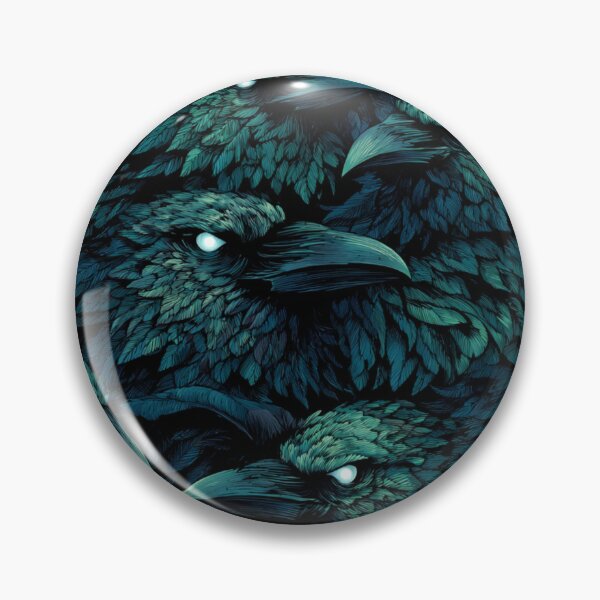 Item preview, Night Raven Pattern Collage Art  designed and sold by GrinGalore.