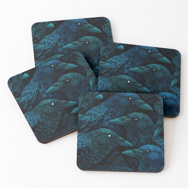 Item preview, Night Crows Pattern Collage Art  designed and sold by GrinGalore.