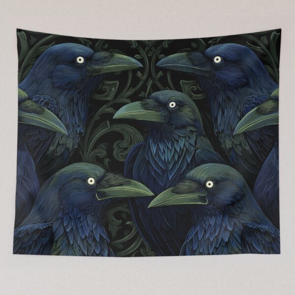 Item preview, Night Gothic Raven Pattern designed and sold by GrinGalore.