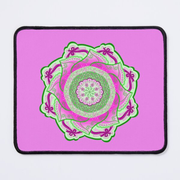 Item preview, Pink and Green Garden Floral Mandala designed and sold by n0ahp1st0l.