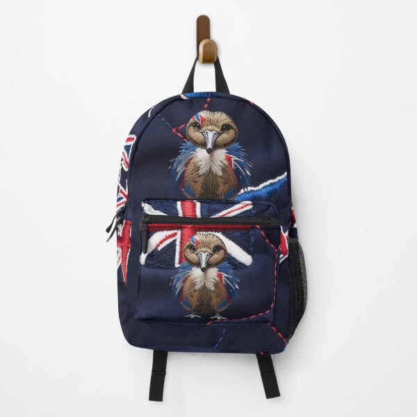 Item preview, Patriotic Kiwi Bird New Zealand Embroidery Patch Red White & Blue with NZ Motif designed and sold by ArtDesignTp.
