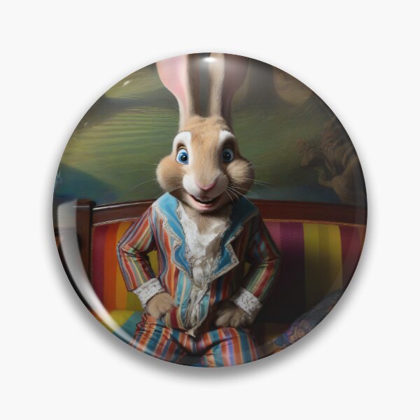 Item preview, Funny bunny in pijamas old portrait designed and sold by MovieSetStories.