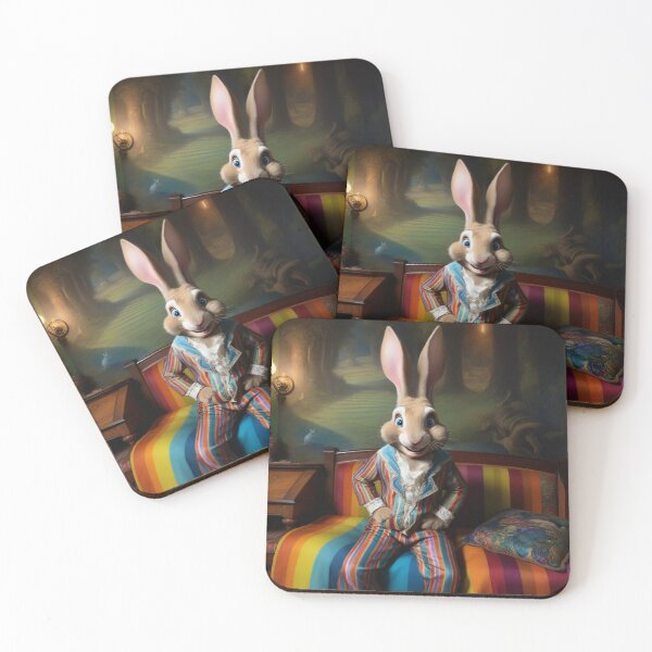 Item preview, Funny bunny in pijamas old portrait designed and sold by MovieSetStories.