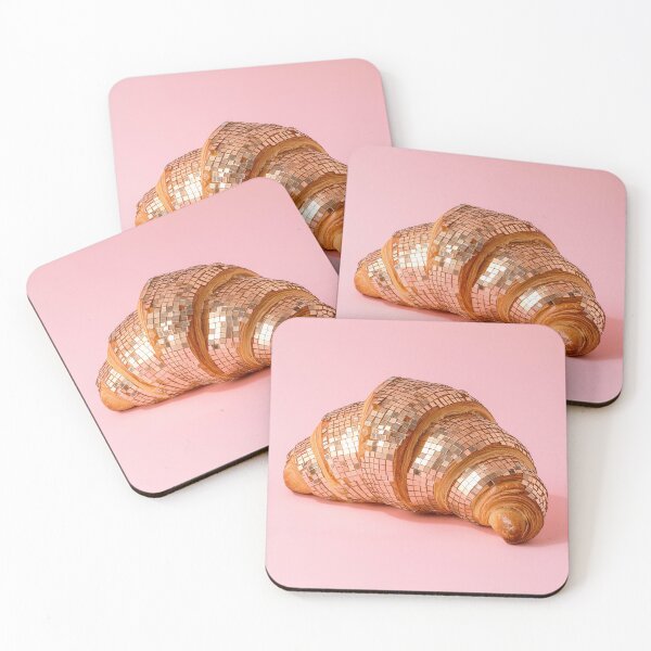 Item preview, Disco Croissant – Funky Glitter Pastry on Pink designed and sold by Lala and Jull.