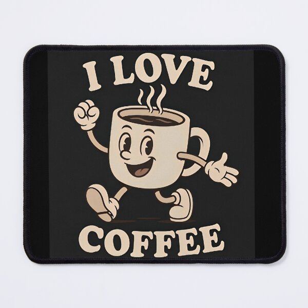 Item preview, Retro Happy Coffee Mug Character Illustration designed and sold by Amr Siam.
