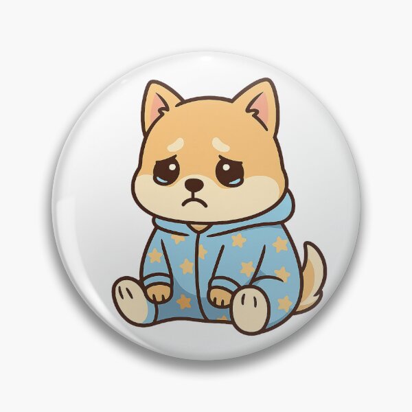 Item preview, Dog in Pajamas with Regret Face – Kawaii Sad Puppy Mood designed and sold by Tripconic.
