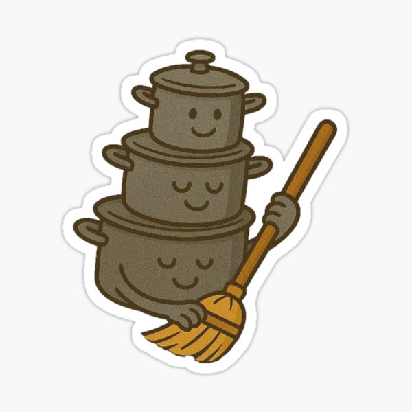 Item preview, Pots Sweeping  designed and sold by 2competent4life.