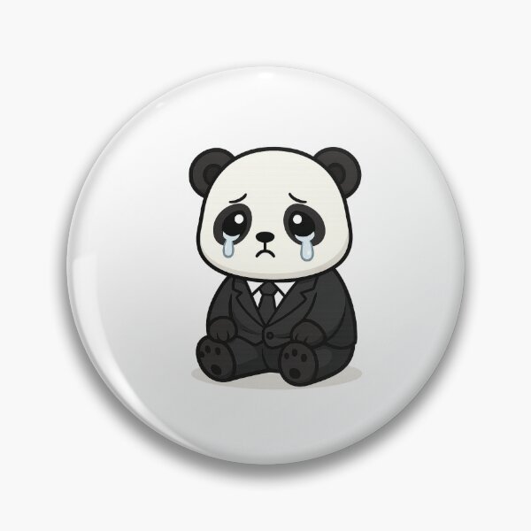 Item preview, Panda in Business Suit Crying – Kawaii Workplace Sadness Sticker designed and sold by Tripconic.