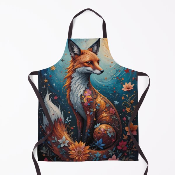 Artikelvorschau, Cosmic Fox – Mystisches Kunstwerk entworfen und verkauft von PawPrintStyles.