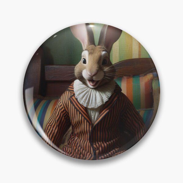 Item preview, Funny bunny in pijamas old portrait designed and sold by MovieSetStories.