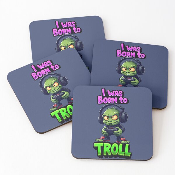 Item preview, I Was Born to Troll – Gamer Troll Cartoon Design designed and sold by PixelyPunto.