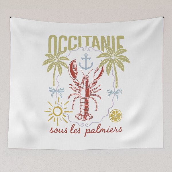 Item preview, OCCITANIE SOUS LES PALMIERS - HOMARD - HOMAR, LOBSTER SUMMER MARITIME COASTAL COQUETTE designed and sold by justyna-s28.