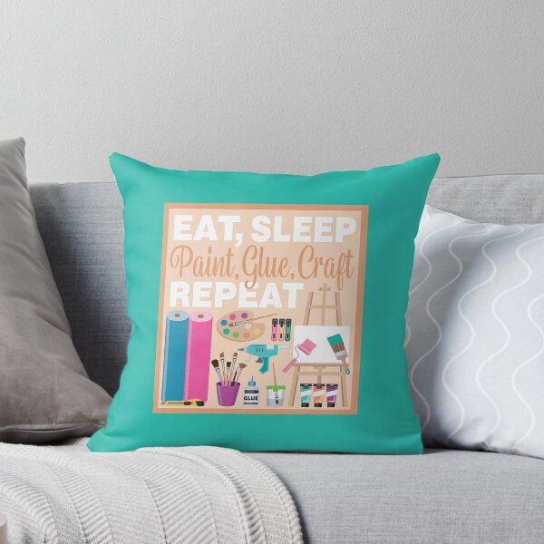 Item preview, Eat Sleep Repeat Crafting - Arts and Crafts - MULTI COLORS designed and sold by StellarFX.