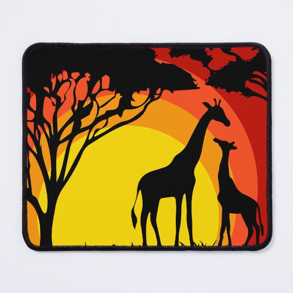 Item preview, Landscape with silhouettes of giraffes in Africa designed and sold by Tanysha54.